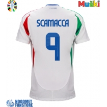 Italija Gianluca Scamacca #9 Gostujuci Dres EP 2024 Kratak Rukav